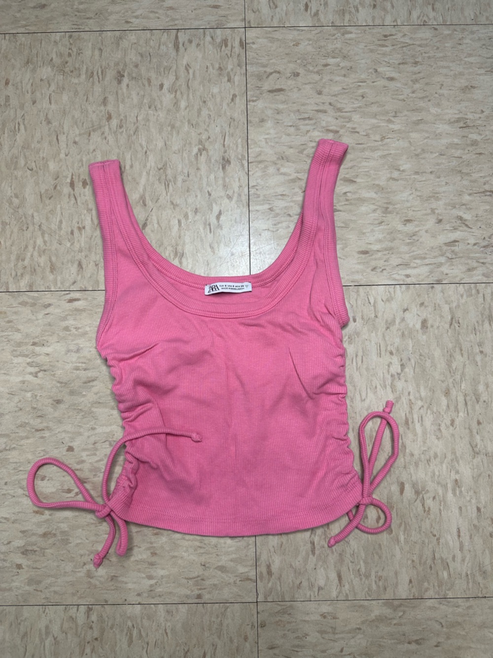 Zara Pink Ribbed tank